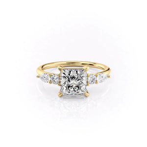 The Abigail Set With A 2 Carat Princess Moissanite