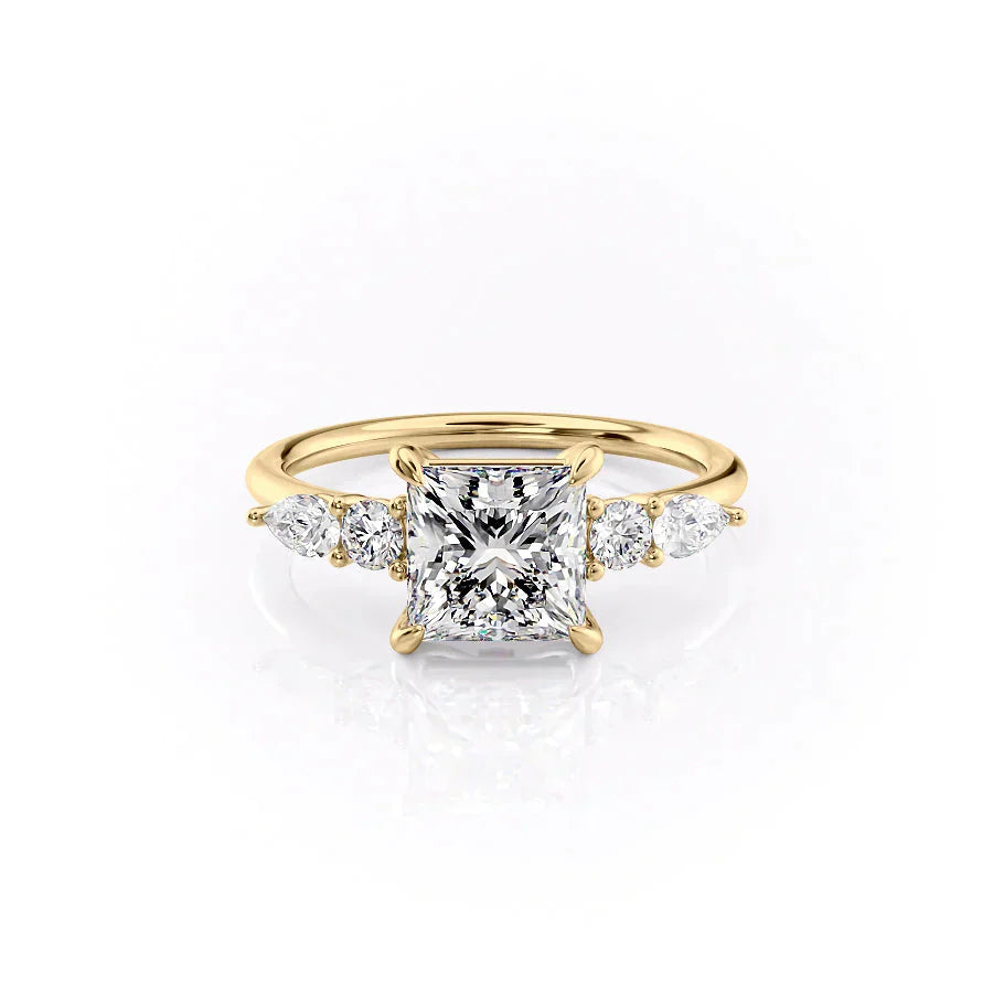 The Abigail Set With A 1.5 Carat Princess Lab Diamond
