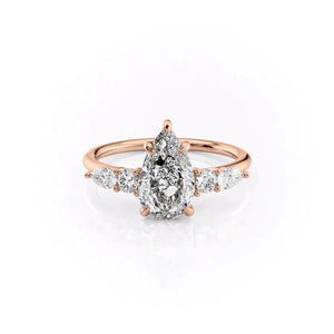 The Abigail Set With A 1 Carat Pear Moissanite
