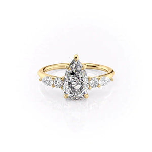The Abigail Set With A 3 Carat Pear Lab Diamond
