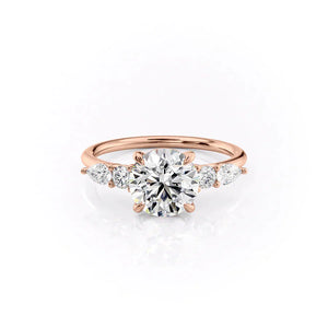 The Abigail Set With A 2 Carat Round Lab Diamond