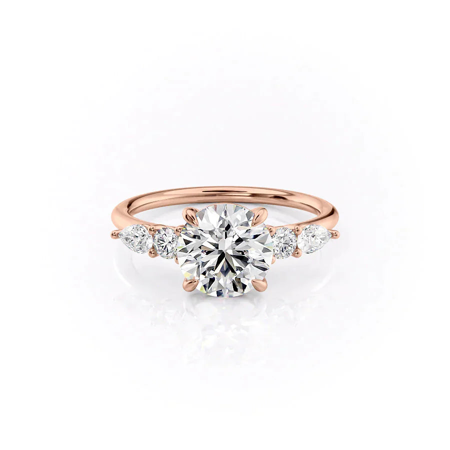 The Abigail Set With A 2 Carat Round Moissanite