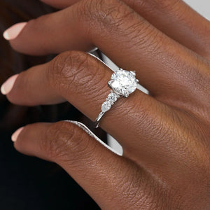 The Abigail Set With A 3 Carat Round Lab Diamond