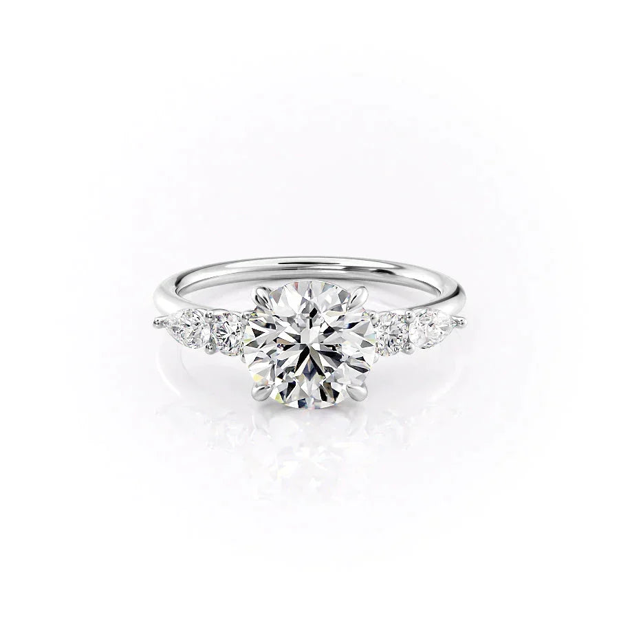 The Abigail Set With A Round Moissanite