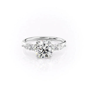 The Abigail Set With A Round Moissanite