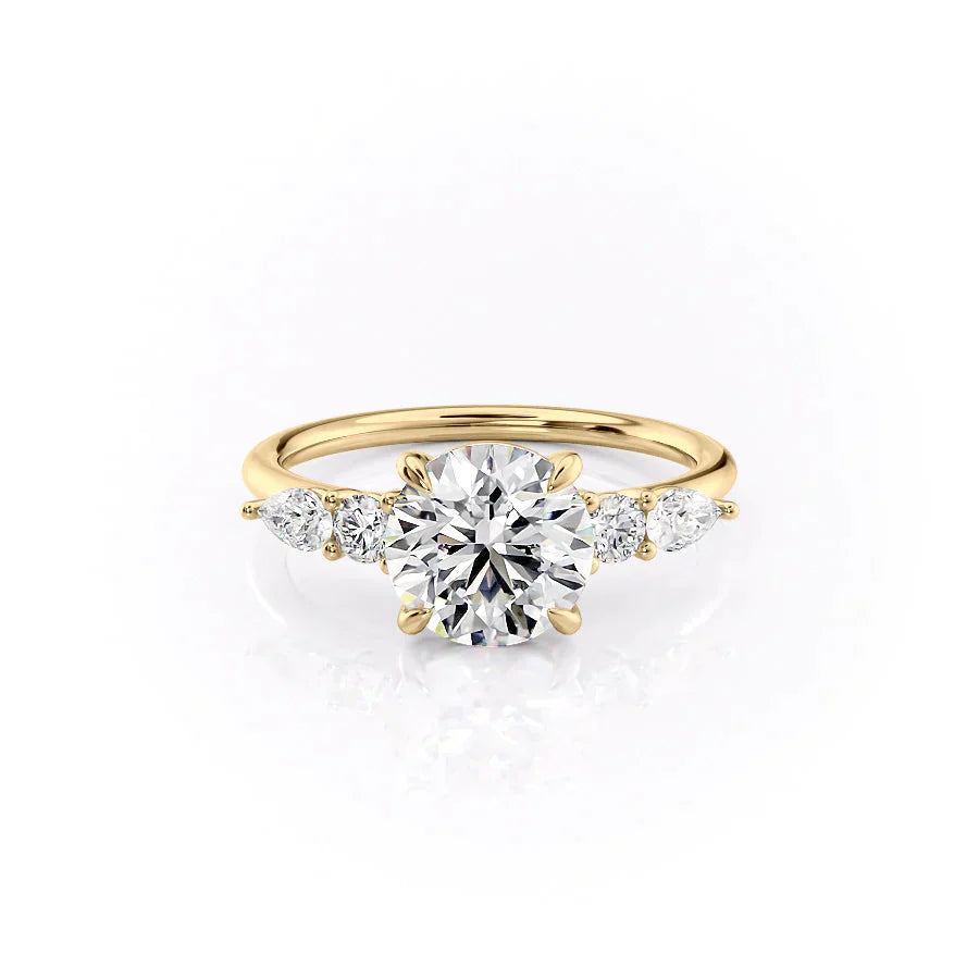 The Abigail Set With A 1 Carat Round Moissanite