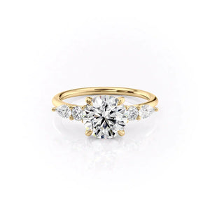 The Abigail Set With A 1.5 Carat Round Moissanite