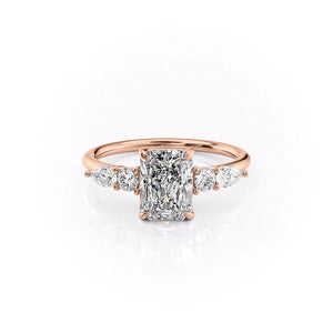The Abigail Set With A 2.5 Carat Radiant Lab Diamond