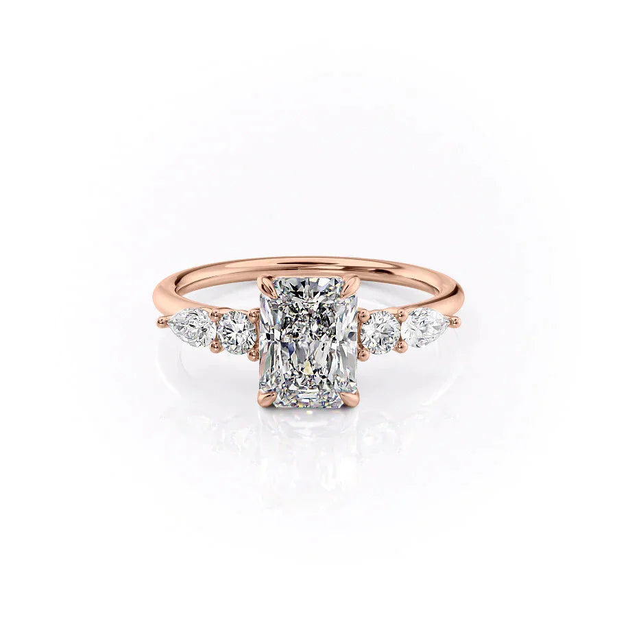 The Abigail Set With A 5 Carat Radiant Moissanite