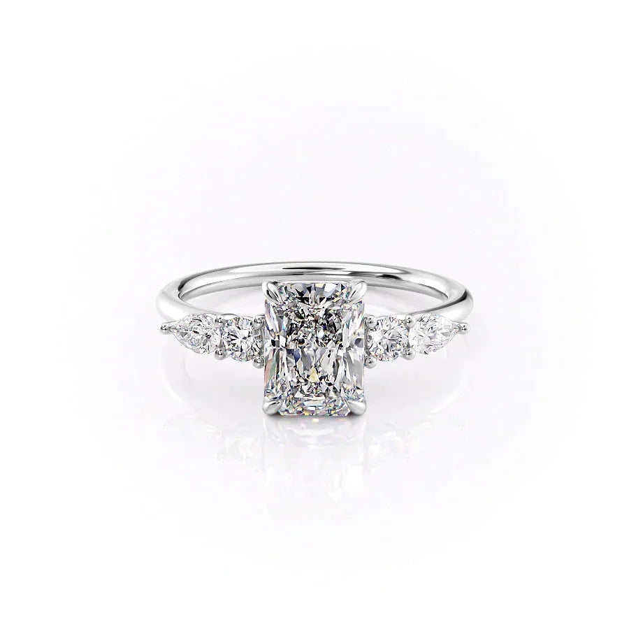The Abigail Set With A 1.5 Carat Radiant Lab Diamond