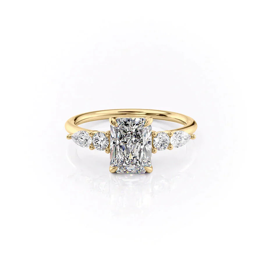 The Abigail Set With A 3 Carat Radiant Moissanite
