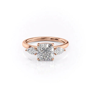The Lauren Set With A 1 Carat Cushion Lab Diamond