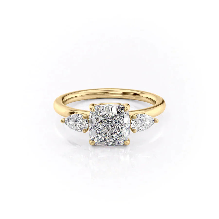 The Lauren Set With A 1.5 Carat Cushion Lab Diamond