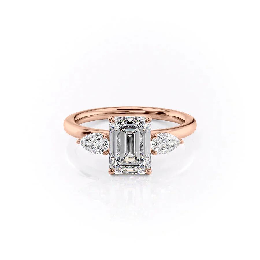 The Lauren Set With A 1 Carat Emerald Lab Diamond