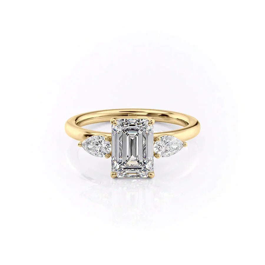 The Lauren Set With A 2.5 Carat Emerald Lab Diamond