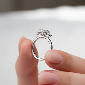 The Lauren Set With A 2 Carat Emerald Lab Diamond