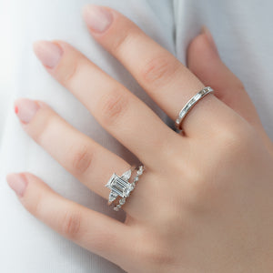 The Lauren Set With A 2 Carat Emerald Lab Diamond