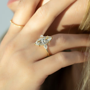 The Lauren Set With A 2 Carat Marquise Lab Diamond