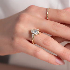 The Lauren Set With A 2 Carat Marquise Lab Diamond