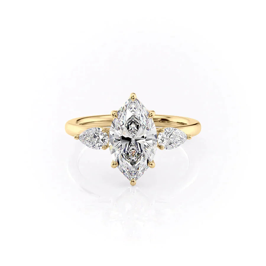 The Lauren Set With A 2 Carat Marquise Lab Diamond