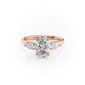 The Lauren Set With A 2.5 Carat Oval Lab Diamond