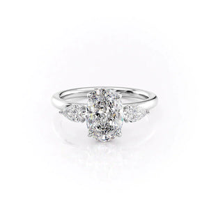 The Lauren Set With A 1 Carat Oval Lab Diamond