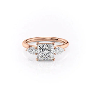 The Lauren Set With A 4.5 Carat Princess Moissanite