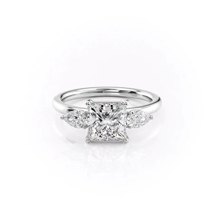 The Lauren Set With A 2 Carat Princess Moissanite