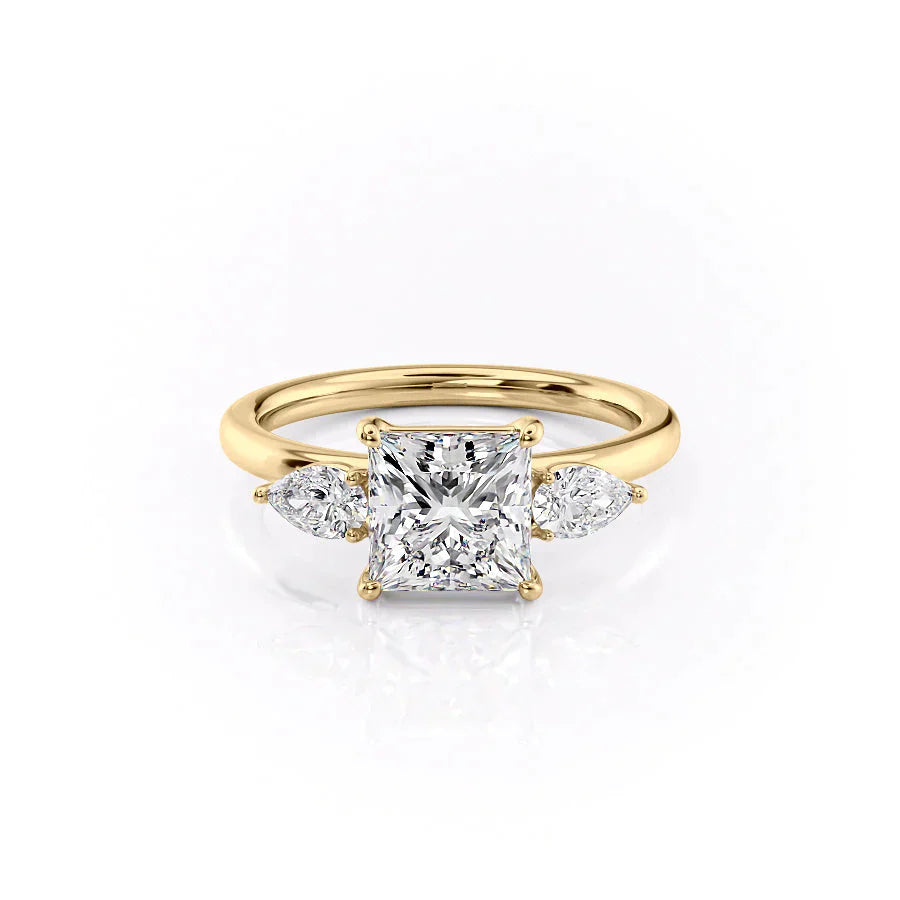 The Lauren Set With A 2.5 Carat Princess Lab Diamond