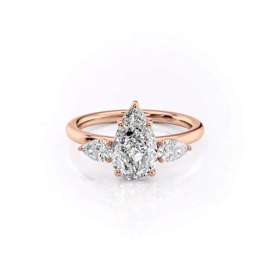 The Lauren Set With A 3 Carat Pear Lab Diamond