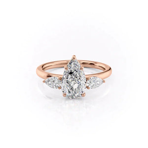 The Lauren Set With A 2.5 Carat Pear Lab Diamond