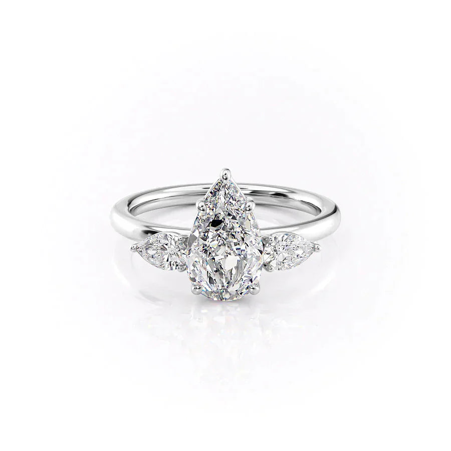 The Lauren Set With A 3 Carat Pear Lab Diamond