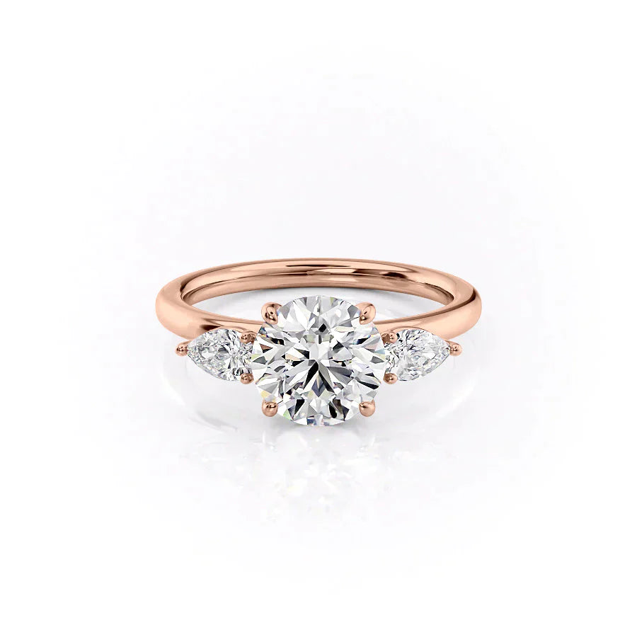 The Lauren Set With A 1.5 Carat Round Moissanite