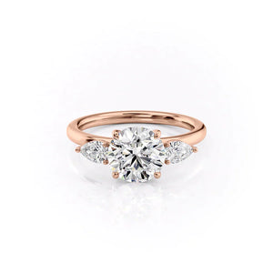 The Lauren Set With A 3 Carat Round Moissanite