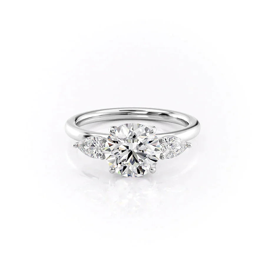 The Lauren Set With A Round Moissanite