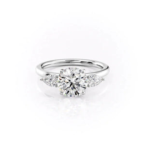 The Lauren Set With A Round Moissanite