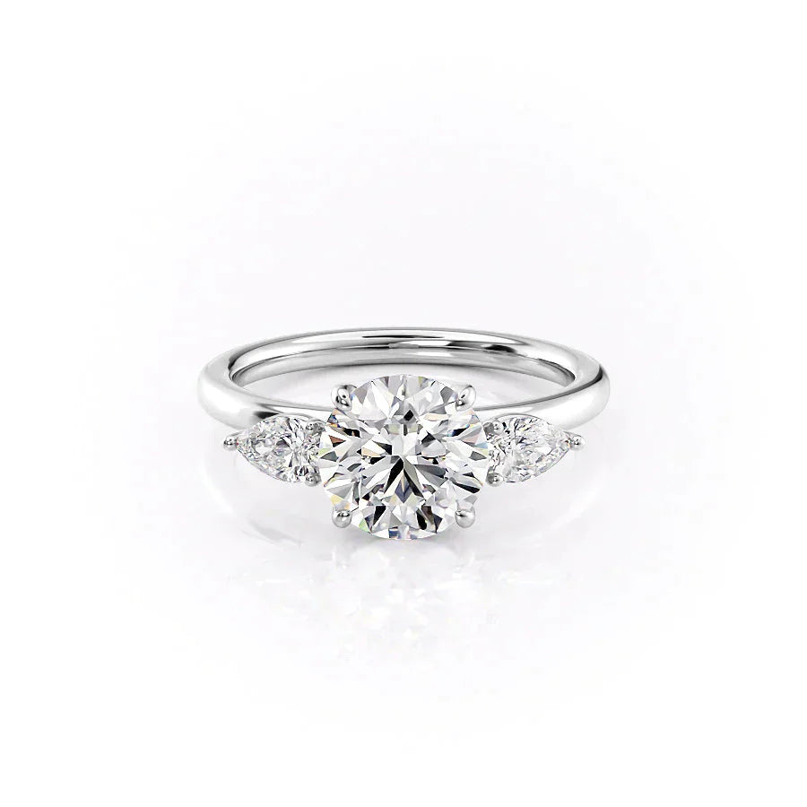 The Lauren Set With A 1.5 Carat Round Moissanite