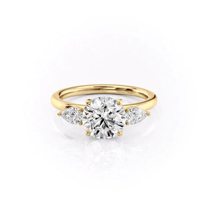 The Lauren Set With A 1 Carat Round Moissanite