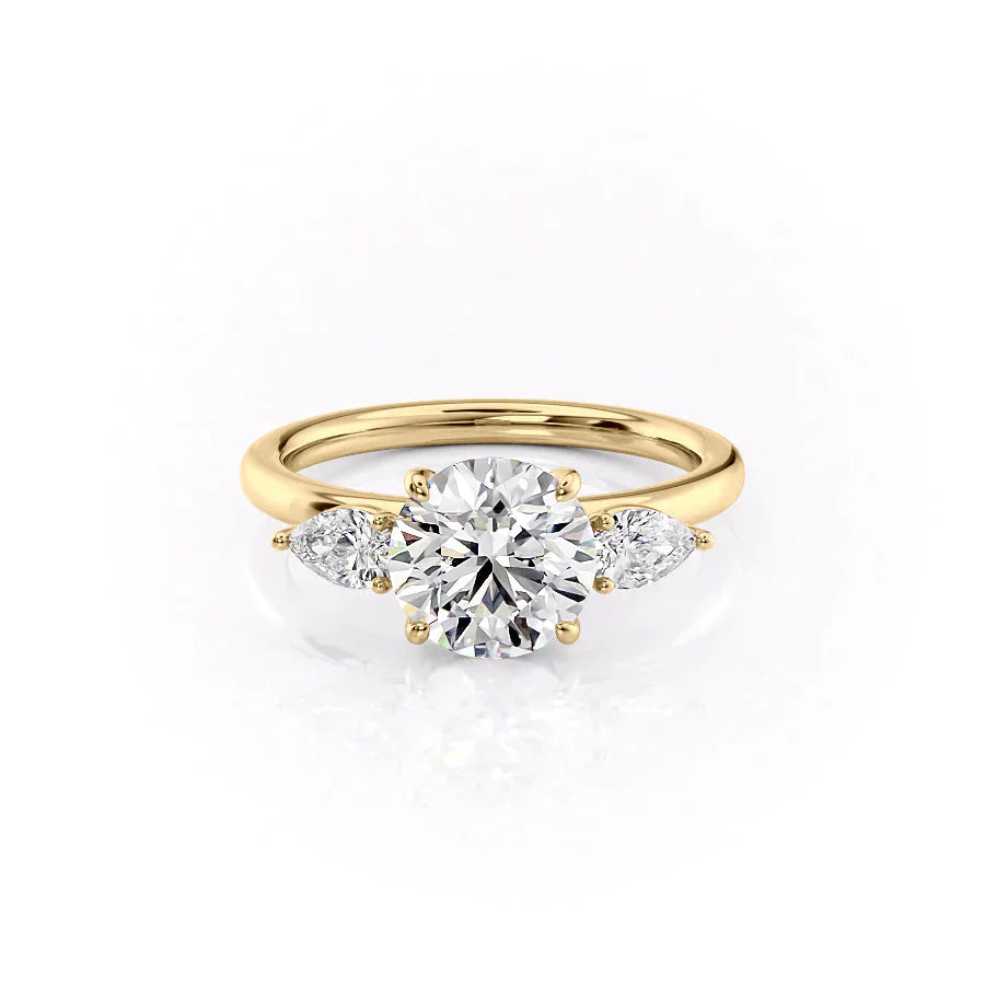 The Lauren Set With A 3 Carat Round Lab Diamond