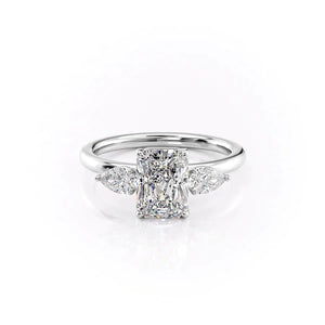 The Lauren Set With A 4.5 Carat Radiant Moissanite