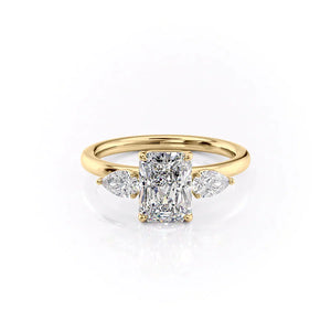 The Lauren Set With A 1 Carat Radiant Moissanite