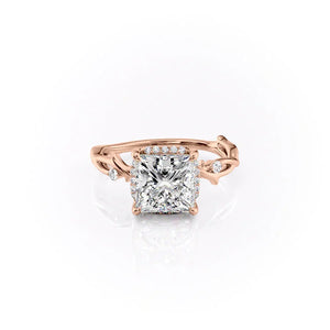 The Halo Twig Set With A Princess Moissanite
