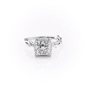 The Halo Twig Set With A 3 Carat Princess Lab Diamond