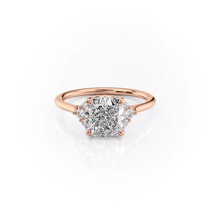 The Victoria Set With A Cushion Moissanite