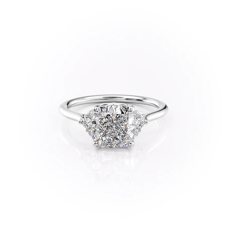 The Victoria Set With A 2 Carat Cushion Lab Diamond