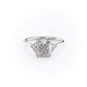 The Victoria Set With A 1.5 Carat Cushion Moissanite