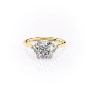 The Victoria Set With A 1 Carat Cushion Lab Diamond