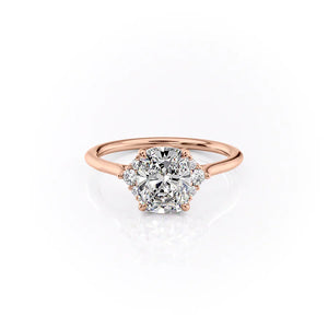 The Victoria Set With A 1.5 Carat Elongated Cushion Lab Diamond