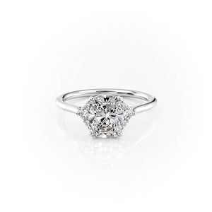 The Victoria Set With A 3 Carat Elongated Cushion Lab Diamond