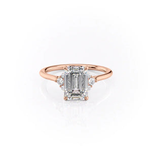 The Victoria Set With A 2.5 Carat Emerald Moissanite